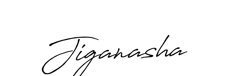 How to make Jiganasha name signature. Use Antro_Vectra_Bolder style for creating short signs online. This is the latest handwritten sign. Jiganasha signature style 7 images and pictures png