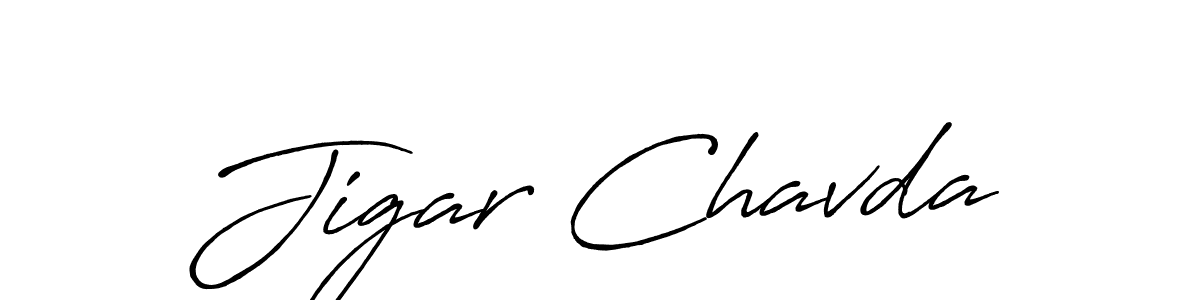 Similarly Antro_Vectra_Bolder is the best handwritten signature design. Signature creator online .You can use it as an online autograph creator for name Jigar Chavda. Jigar Chavda signature style 7 images and pictures png