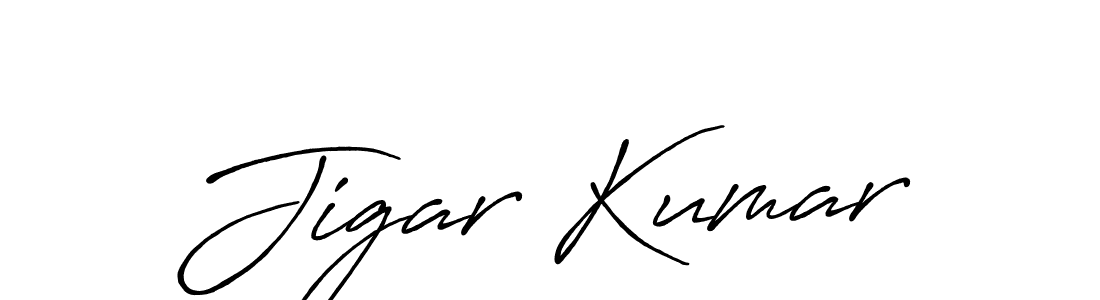 Use a signature maker to create a handwritten signature online. With this signature software, you can design (Antro_Vectra_Bolder) your own signature for name Jigar Kumar. Jigar Kumar signature style 7 images and pictures png