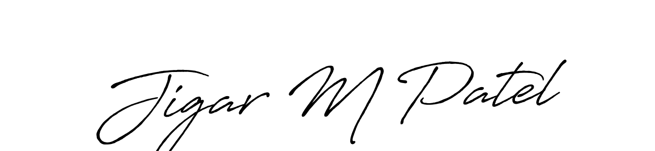 It looks lik you need a new signature style for name Jigar M Patel. Design unique handwritten (Antro_Vectra_Bolder) signature with our free signature maker in just a few clicks. Jigar M Patel signature style 7 images and pictures png