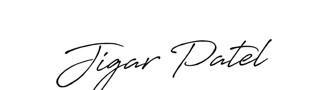 It looks lik you need a new signature style for name Jigar Patel. Design unique handwritten (Antro_Vectra_Bolder) signature with our free signature maker in just a few clicks. Jigar Patel signature style 7 images and pictures png