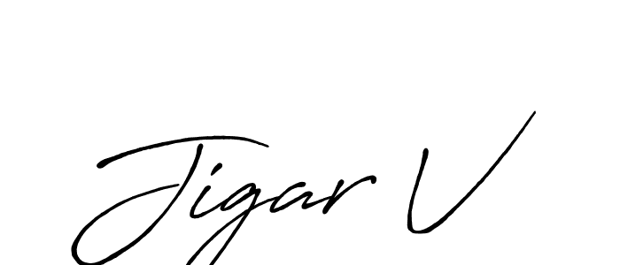 How to Draw Jigar V signature style? Antro_Vectra_Bolder is a latest design signature styles for name Jigar V. Jigar V signature style 7 images and pictures png