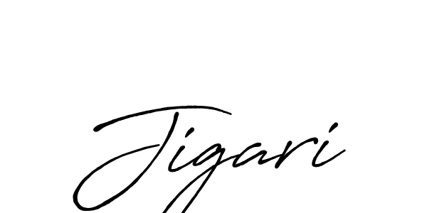 Jigari stylish signature style. Best Handwritten Sign (Antro_Vectra_Bolder) for my name. Handwritten Signature Collection Ideas for my name Jigari. Jigari signature style 7 images and pictures png