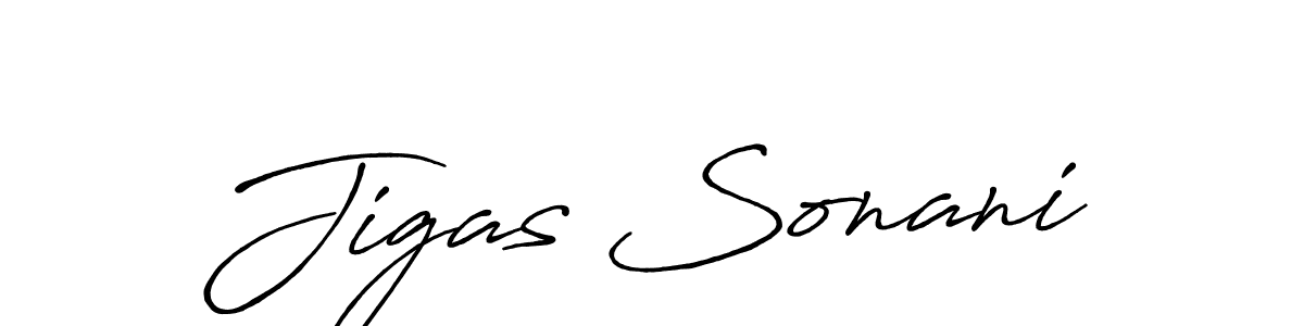 Use a signature maker to create a handwritten signature online. With this signature software, you can design (Antro_Vectra_Bolder) your own signature for name Jigas Sonani. Jigas Sonani signature style 7 images and pictures png