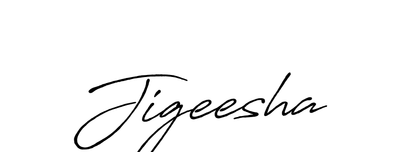 Design your own signature with our free online signature maker. With this signature software, you can create a handwritten (Antro_Vectra_Bolder) signature for name Jigeesha. Jigeesha signature style 7 images and pictures png