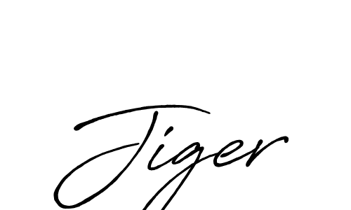 Jiger stylish signature style. Best Handwritten Sign (Antro_Vectra_Bolder) for my name. Handwritten Signature Collection Ideas for my name Jiger. Jiger signature style 7 images and pictures png