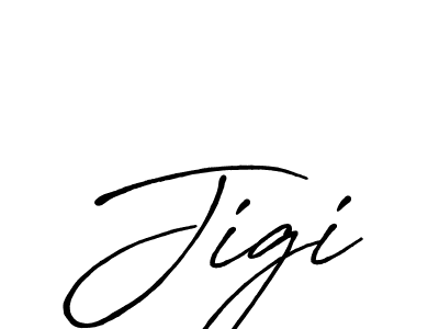 Jigi stylish signature style. Best Handwritten Sign (Antro_Vectra_Bolder) for my name. Handwritten Signature Collection Ideas for my name Jigi. Jigi signature style 7 images and pictures png