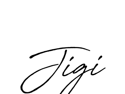 Jigi stylish signature style. Best Handwritten Sign (Antro_Vectra_Bolder) for my name. Handwritten Signature Collection Ideas for my name Jigi. Jigi signature style 7 images and pictures png