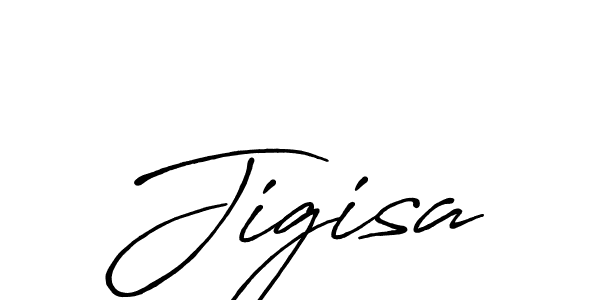 Jigisa stylish signature style. Best Handwritten Sign (Antro_Vectra_Bolder) for my name. Handwritten Signature Collection Ideas for my name Jigisa. Jigisa signature style 7 images and pictures png