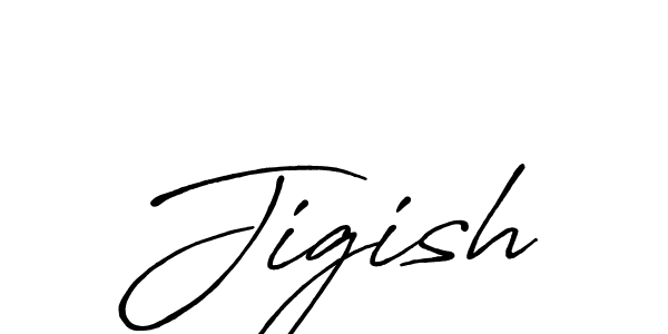 Jigish stylish signature style. Best Handwritten Sign (Antro_Vectra_Bolder) for my name. Handwritten Signature Collection Ideas for my name Jigish. Jigish signature style 7 images and pictures png