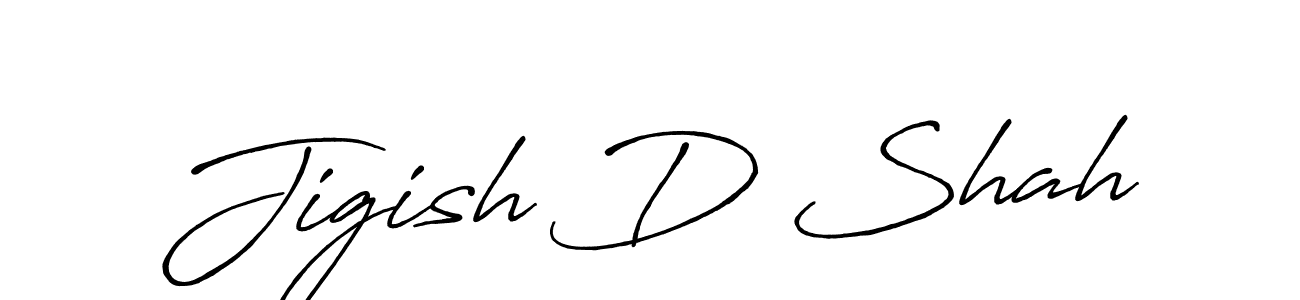 Also we have Jigish D Shah name is the best signature style. Create professional handwritten signature collection using Antro_Vectra_Bolder autograph style. Jigish D Shah signature style 7 images and pictures png