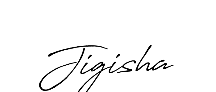 Use a signature maker to create a handwritten signature online. With this signature software, you can design (Antro_Vectra_Bolder) your own signature for name Jigisha. Jigisha signature style 7 images and pictures png