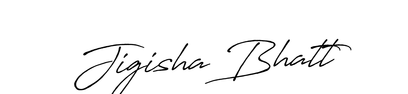 Antro_Vectra_Bolder is a professional signature style that is perfect for those who want to add a touch of class to their signature. It is also a great choice for those who want to make their signature more unique. Get Jigisha Bhatt name to fancy signature for free. Jigisha Bhatt signature style 7 images and pictures png