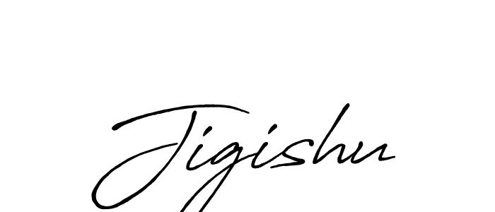 How to make Jigishu signature? Antro_Vectra_Bolder is a professional autograph style. Create handwritten signature for Jigishu name. Jigishu signature style 7 images and pictures png