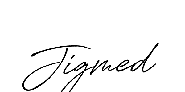 Design your own signature with our free online signature maker. With this signature software, you can create a handwritten (Antro_Vectra_Bolder) signature for name Jigmed. Jigmed signature style 7 images and pictures png