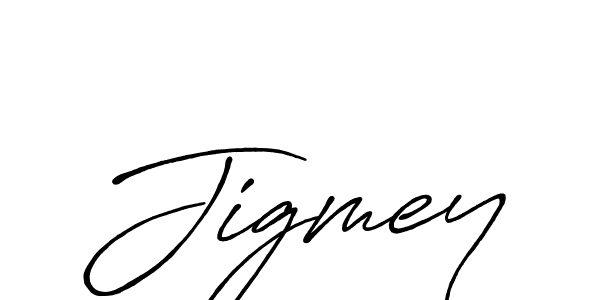 How to make Jigmey signature? Antro_Vectra_Bolder is a professional autograph style. Create handwritten signature for Jigmey name. Jigmey signature style 7 images and pictures png