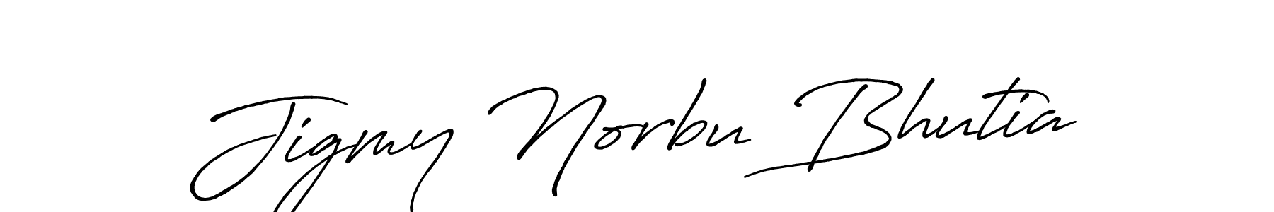Jigmy Norbu Bhutia stylish signature style. Best Handwritten Sign (Antro_Vectra_Bolder) for my name. Handwritten Signature Collection Ideas for my name Jigmy Norbu Bhutia. Jigmy Norbu Bhutia signature style 7 images and pictures png