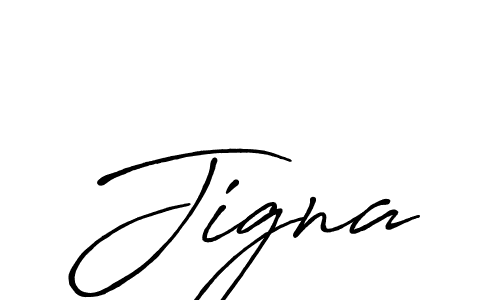 Jigna stylish signature style. Best Handwritten Sign (Antro_Vectra_Bolder) for my name. Handwritten Signature Collection Ideas for my name Jigna. Jigna signature style 7 images and pictures png