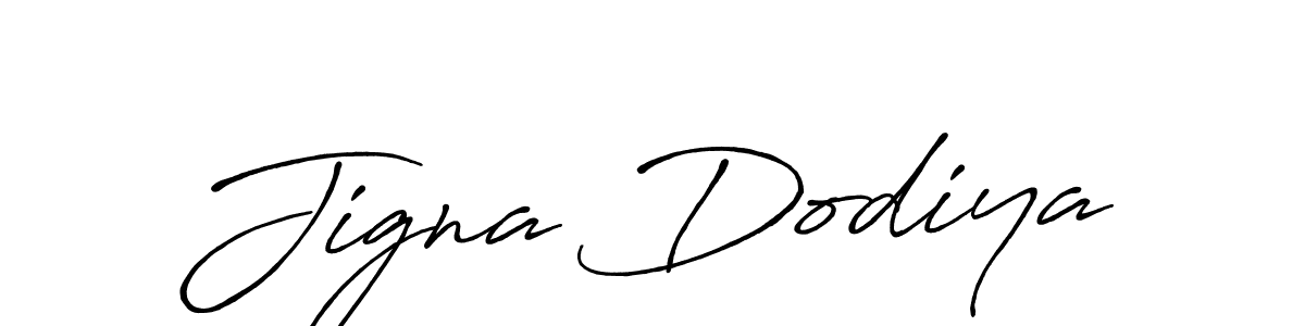 Also we have Jigna Dodiya name is the best signature style. Create professional handwritten signature collection using Antro_Vectra_Bolder autograph style. Jigna Dodiya signature style 7 images and pictures png
