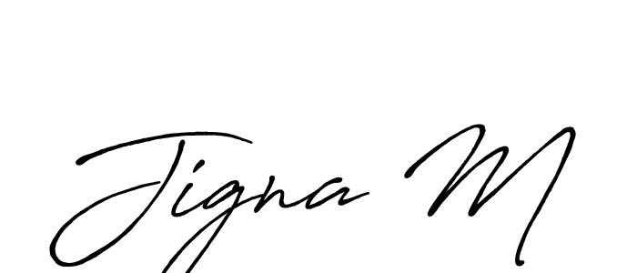 Also we have Jigna M name is the best signature style. Create professional handwritten signature collection using Antro_Vectra_Bolder autograph style. Jigna M signature style 7 images and pictures png