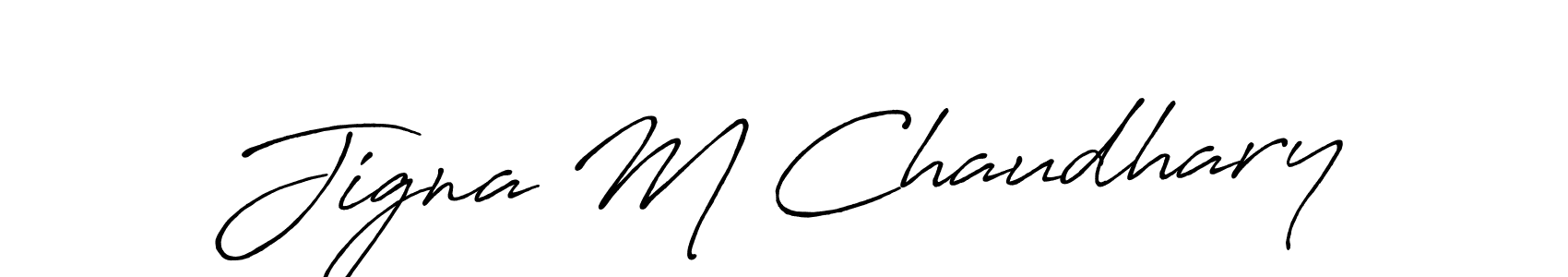 How to Draw Jigna M Chaudhary signature style? Antro_Vectra_Bolder is a latest design signature styles for name Jigna M Chaudhary. Jigna M Chaudhary signature style 7 images and pictures png