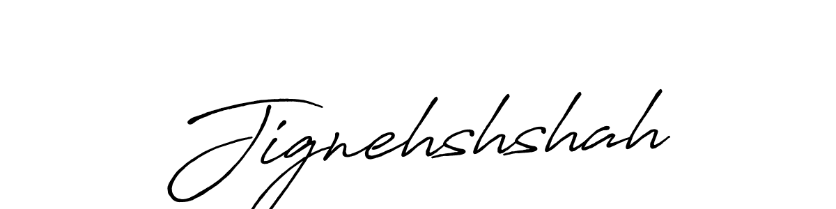 Create a beautiful signature design for name Jignehshshah. With this signature (Antro_Vectra_Bolder) fonts, you can make a handwritten signature for free. Jignehshshah signature style 7 images and pictures png