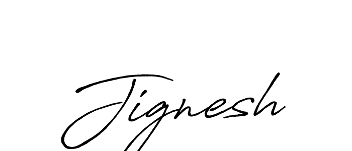 Create a beautiful signature design for name Jignesh. With this signature (Antro_Vectra_Bolder) fonts, you can make a handwritten signature for free. Jignesh signature style 7 images and pictures png