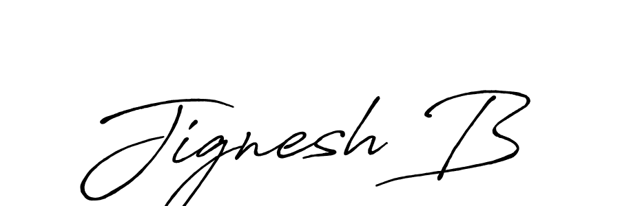 Create a beautiful signature design for name Jignesh B. With this signature (Antro_Vectra_Bolder) fonts, you can make a handwritten signature for free. Jignesh B signature style 7 images and pictures png