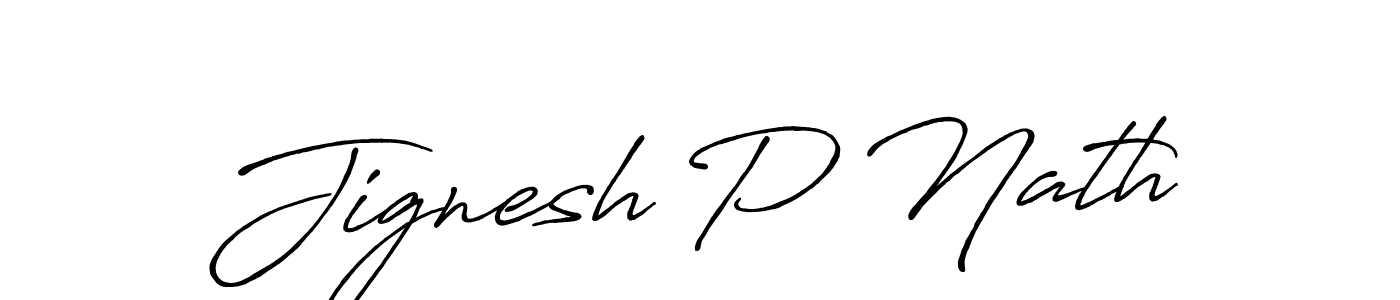 Also You can easily find your signature by using the search form. We will create Jignesh P Nath name handwritten signature images for you free of cost using Antro_Vectra_Bolder sign style. Jignesh P Nath signature style 7 images and pictures png
