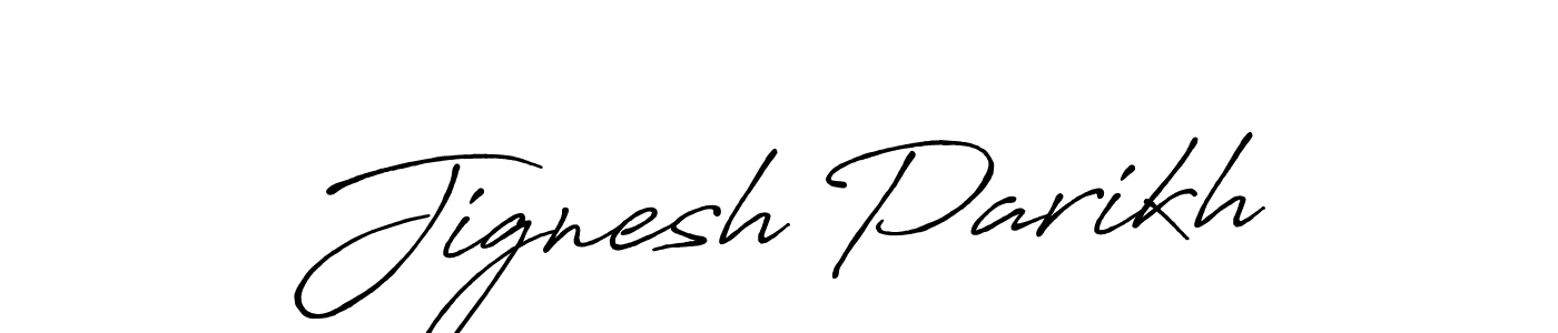 Design your own signature with our free online signature maker. With this signature software, you can create a handwritten (Antro_Vectra_Bolder) signature for name Jignesh Parikh. Jignesh Parikh signature style 7 images and pictures png