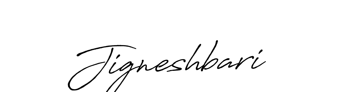 Jigneshbari stylish signature style. Best Handwritten Sign (Antro_Vectra_Bolder) for my name. Handwritten Signature Collection Ideas for my name Jigneshbari. Jigneshbari signature style 7 images and pictures png