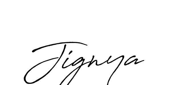 Also we have Jignya name is the best signature style. Create professional handwritten signature collection using Antro_Vectra_Bolder autograph style. Jignya signature style 7 images and pictures png