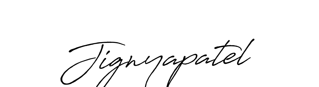 Also we have Jignyapatel name is the best signature style. Create professional handwritten signature collection using Antro_Vectra_Bolder autograph style. Jignyapatel signature style 7 images and pictures png