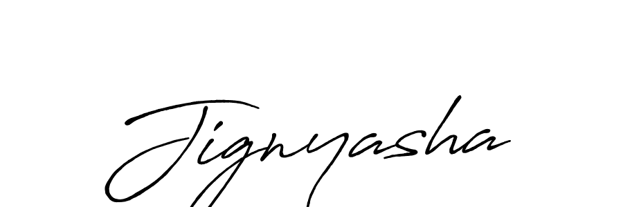 Create a beautiful signature design for name Jignyasha. With this signature (Antro_Vectra_Bolder) fonts, you can make a handwritten signature for free. Jignyasha signature style 7 images and pictures png