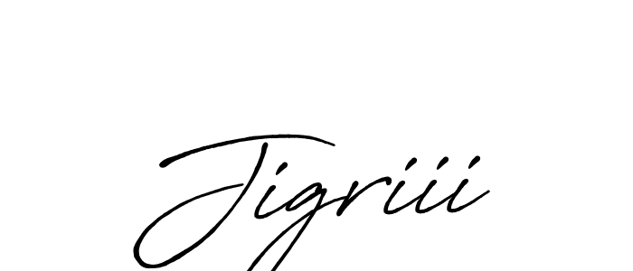 Create a beautiful signature design for name Jigriii. With this signature (Antro_Vectra_Bolder) fonts, you can make a handwritten signature for free. Jigriii signature style 7 images and pictures png