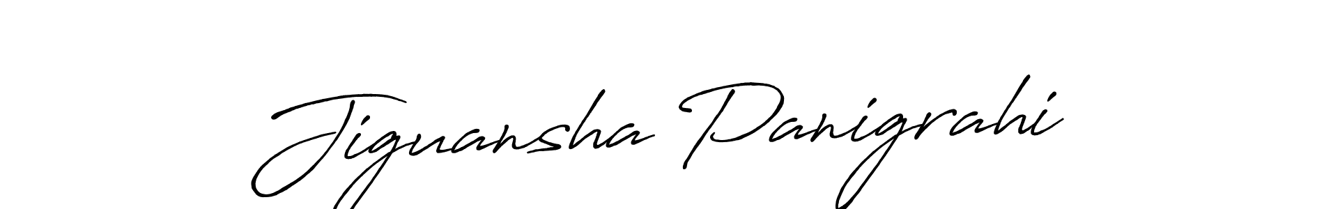 You should practise on your own different ways (Antro_Vectra_Bolder) to write your name (Jiguansha Panigrahi) in signature. don't let someone else do it for you. Jiguansha Panigrahi signature style 7 images and pictures png