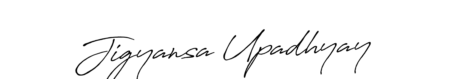 Jigyansa Upadhyay stylish signature style. Best Handwritten Sign (Antro_Vectra_Bolder) for my name. Handwritten Signature Collection Ideas for my name Jigyansa Upadhyay. Jigyansa Upadhyay signature style 7 images and pictures png