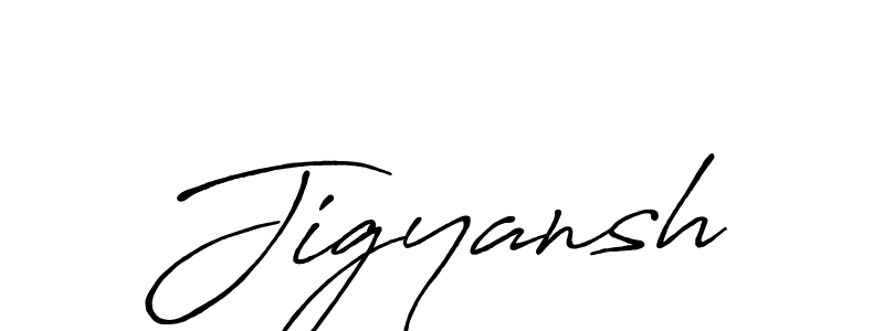 Jigyansh stylish signature style. Best Handwritten Sign (Antro_Vectra_Bolder) for my name. Handwritten Signature Collection Ideas for my name Jigyansh. Jigyansh signature style 7 images and pictures png