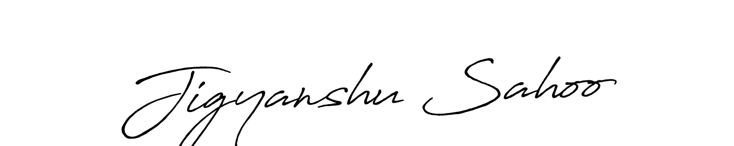 Jigyanshu Sahoo stylish signature style. Best Handwritten Sign (Antro_Vectra_Bolder) for my name. Handwritten Signature Collection Ideas for my name Jigyanshu Sahoo. Jigyanshu Sahoo signature style 7 images and pictures png