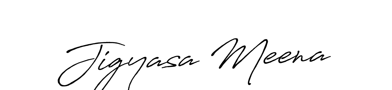 Also You can easily find your signature by using the search form. We will create Jigyasa Meena name handwritten signature images for you free of cost using Antro_Vectra_Bolder sign style. Jigyasa Meena signature style 7 images and pictures png