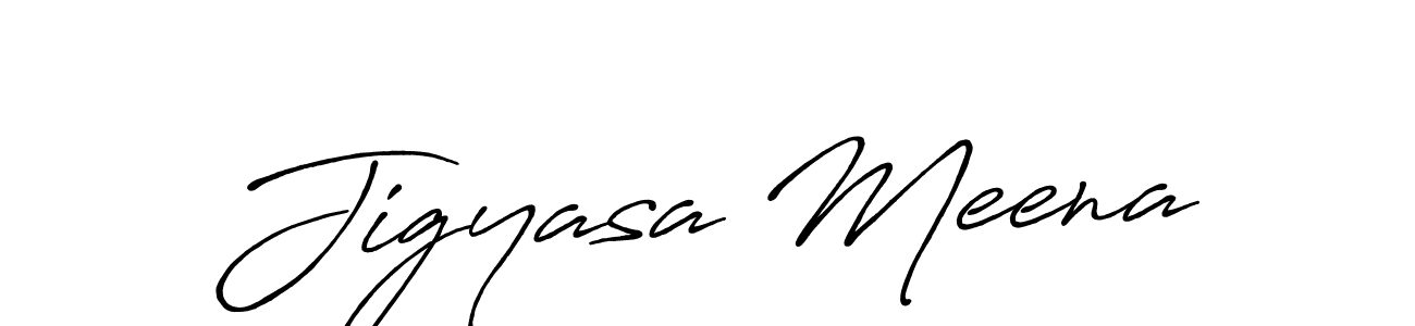 Jigyasa Meena stylish signature style. Best Handwritten Sign (Antro_Vectra_Bolder) for my name. Handwritten Signature Collection Ideas for my name Jigyasa Meena. Jigyasa Meena signature style 7 images and pictures png
