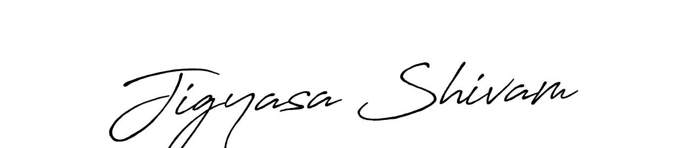 Design your own signature with our free online signature maker. With this signature software, you can create a handwritten (Antro_Vectra_Bolder) signature for name Jigyasa Shivam. Jigyasa Shivam signature style 7 images and pictures png