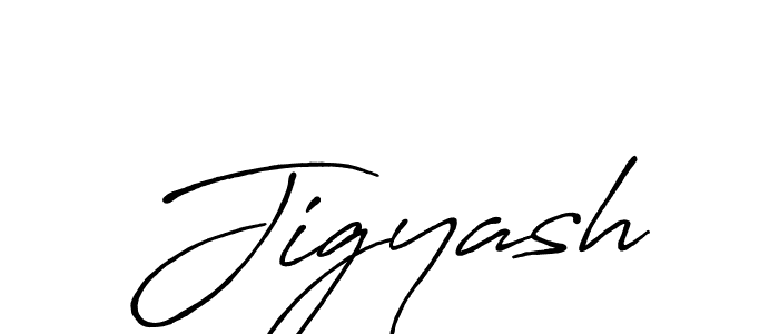 Make a beautiful signature design for name Jigyash. With this signature (Antro_Vectra_Bolder) style, you can create a handwritten signature for free. Jigyash signature style 7 images and pictures png
