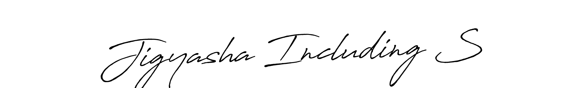How to Draw Jigyasha Including S signature style? Antro_Vectra_Bolder is a latest design signature styles for name Jigyasha Including S. Jigyasha Including S signature style 7 images and pictures png