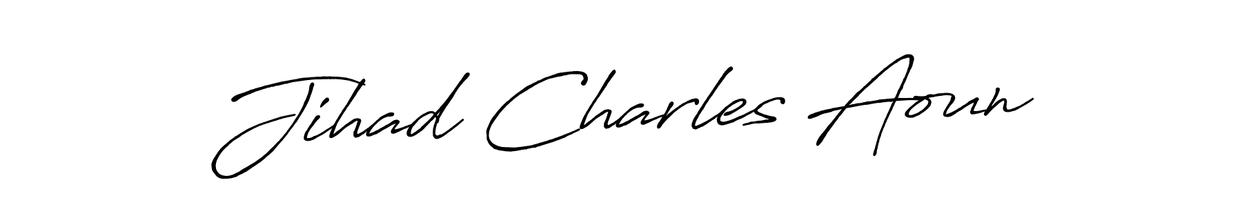 How to Draw Jihad Charles Aoun signature style? Antro_Vectra_Bolder is a latest design signature styles for name Jihad Charles Aoun. Jihad Charles Aoun signature style 7 images and pictures png