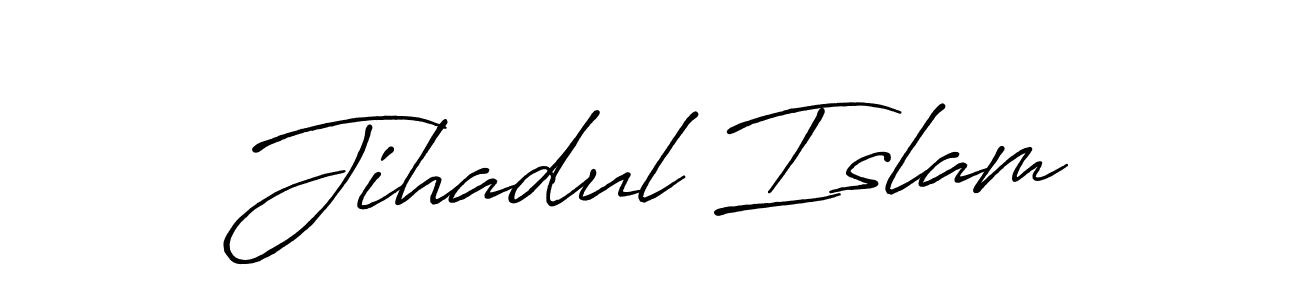 Make a beautiful signature design for name Jihadul Islam. With this signature (Antro_Vectra_Bolder) style, you can create a handwritten signature for free. Jihadul Islam signature style 7 images and pictures png