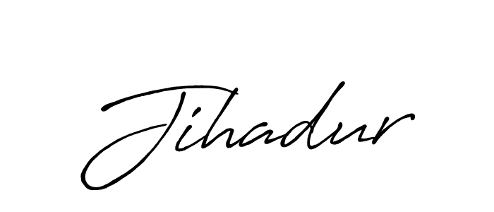 Use a signature maker to create a handwritten signature online. With this signature software, you can design (Antro_Vectra_Bolder) your own signature for name Jihadur. Jihadur signature style 7 images and pictures png