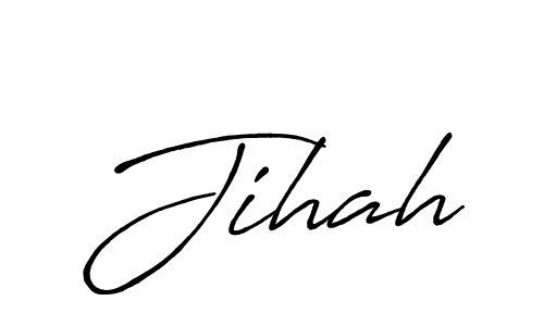 if you are searching for the best signature style for your name Jihah. so please give up your signature search. here we have designed multiple signature styles  using Antro_Vectra_Bolder. Jihah signature style 7 images and pictures png