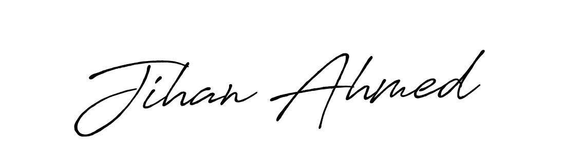 You can use this online signature creator to create a handwritten signature for the name Jihan Ahmed. This is the best online autograph maker. Jihan Ahmed signature style 7 images and pictures png