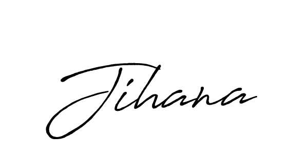 Jihana stylish signature style. Best Handwritten Sign (Antro_Vectra_Bolder) for my name. Handwritten Signature Collection Ideas for my name Jihana. Jihana signature style 7 images and pictures png